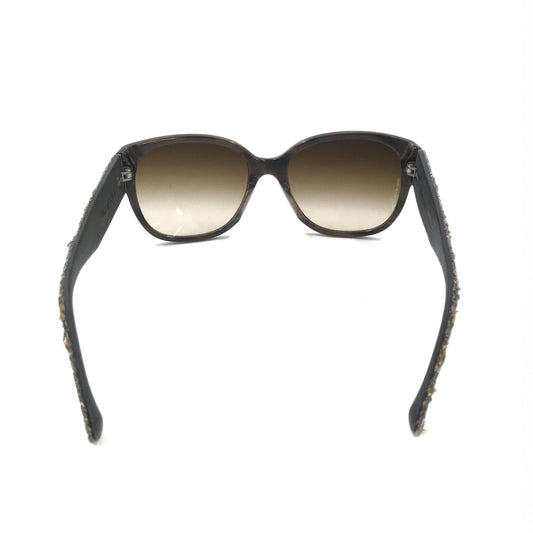 Brown Frame With Tweed Accents Sunglasses
