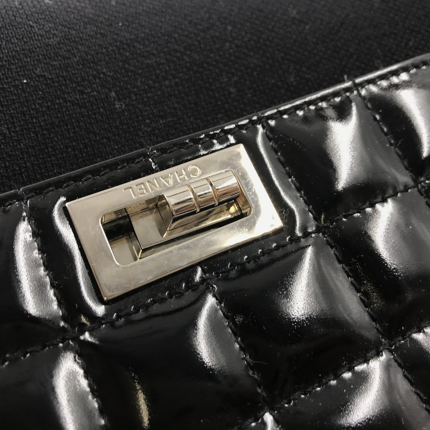 Chocolate Bar Patent Leather Shoulder Bag