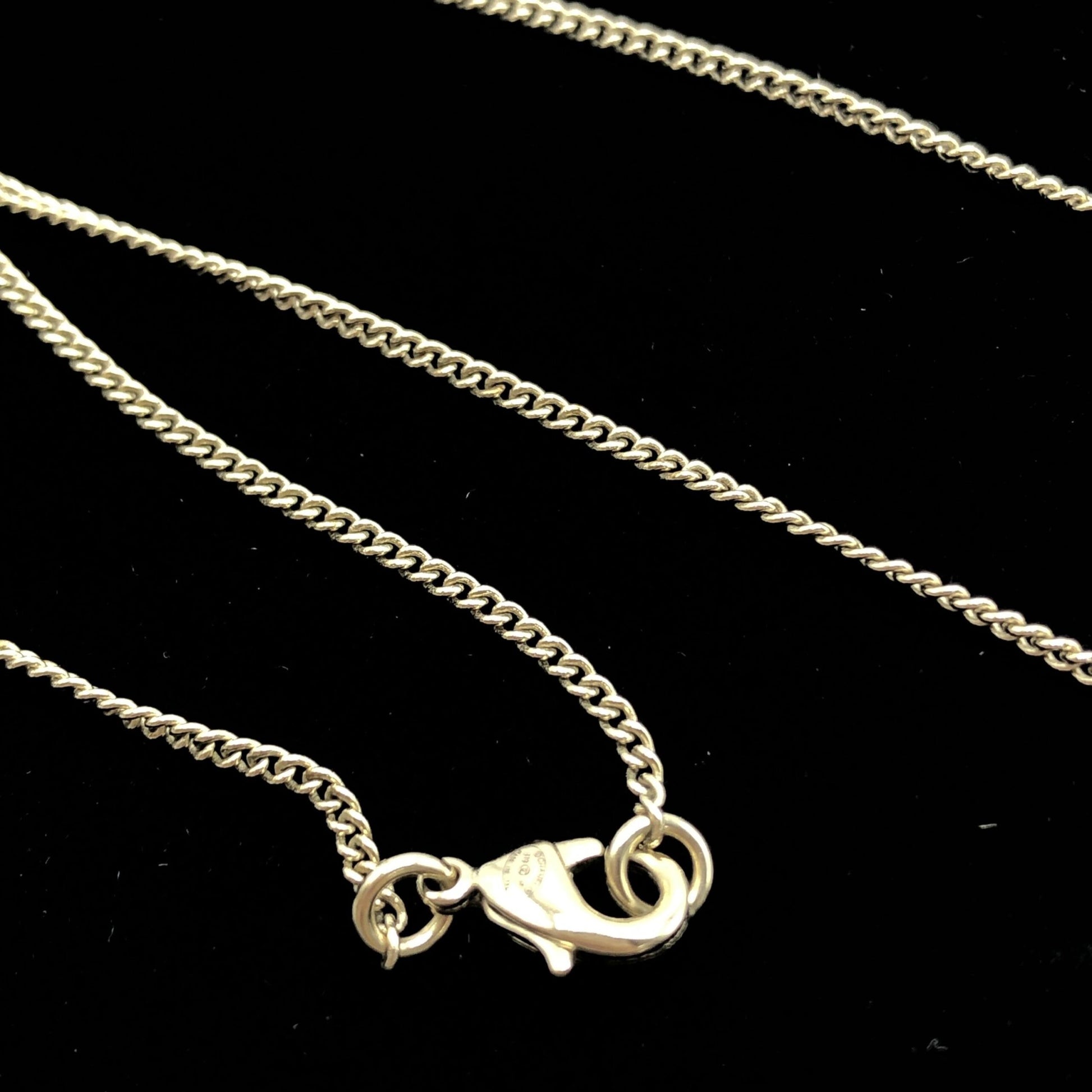 Gold Tone CC Circle Pendant Necklace