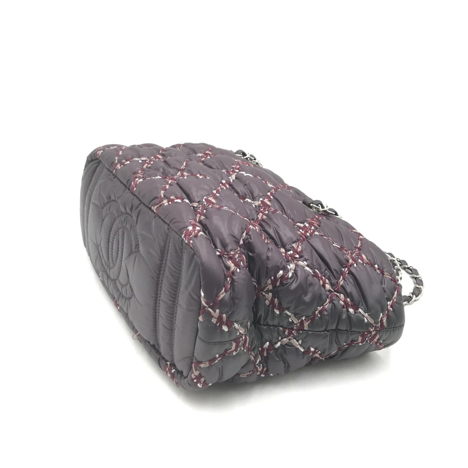 Paris-Byzance Chain Shoulder Bag Purple Nylon
