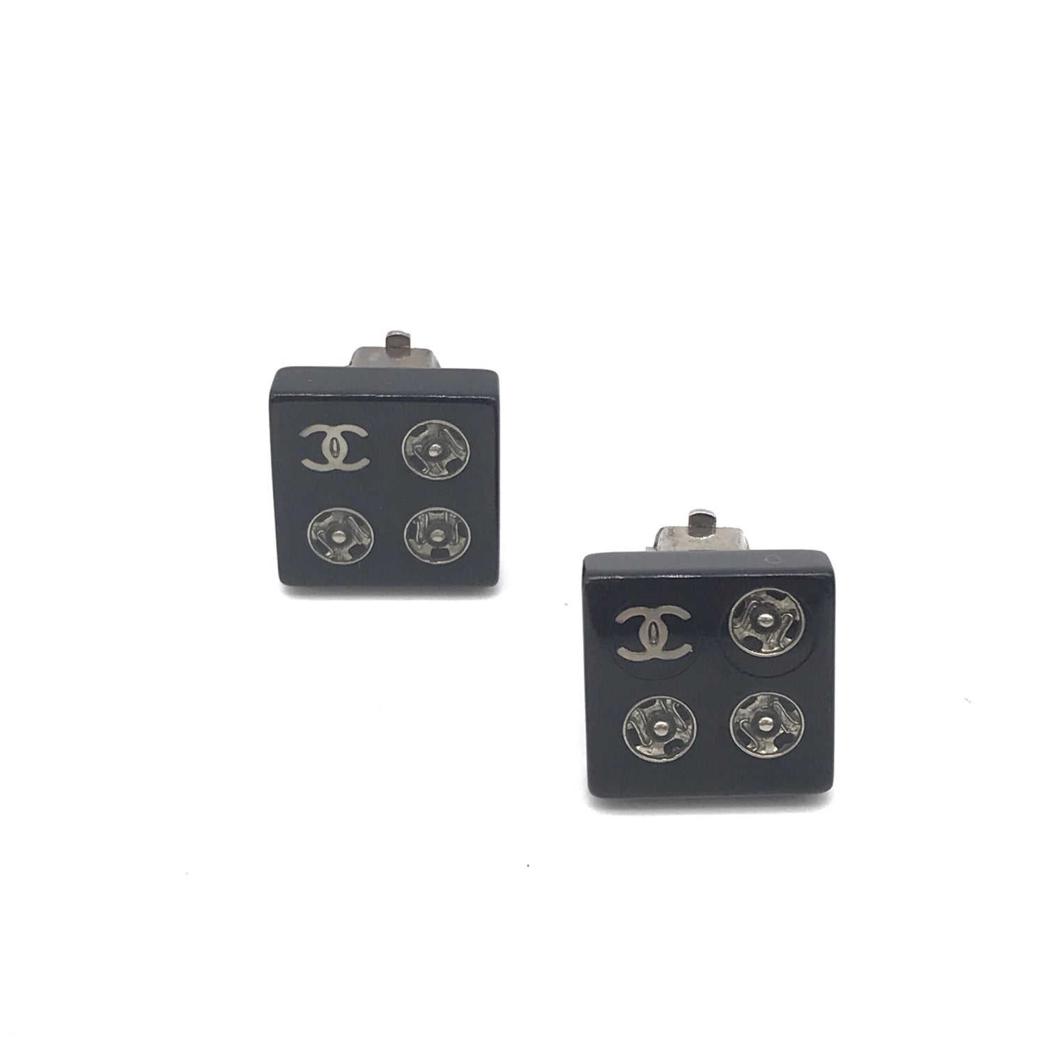Coco Mark Square Clip-On Earrings