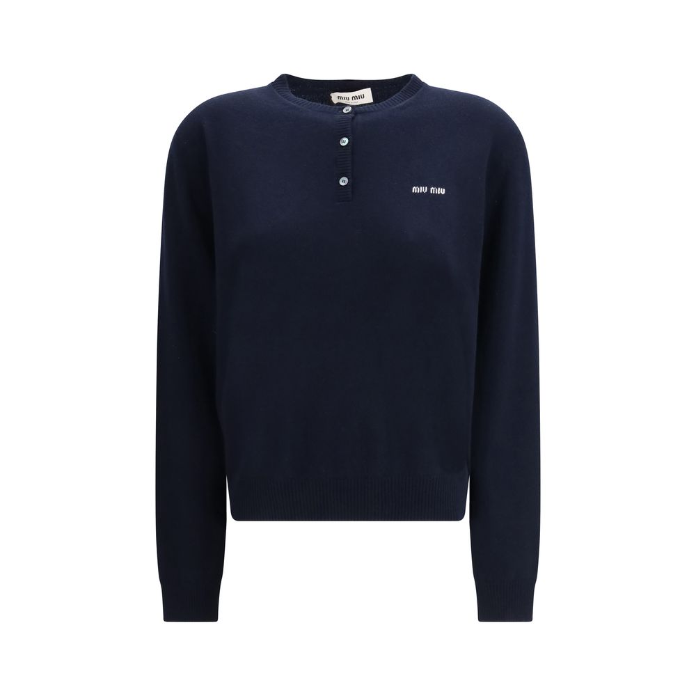 Blue Cashmere Sweatshirt