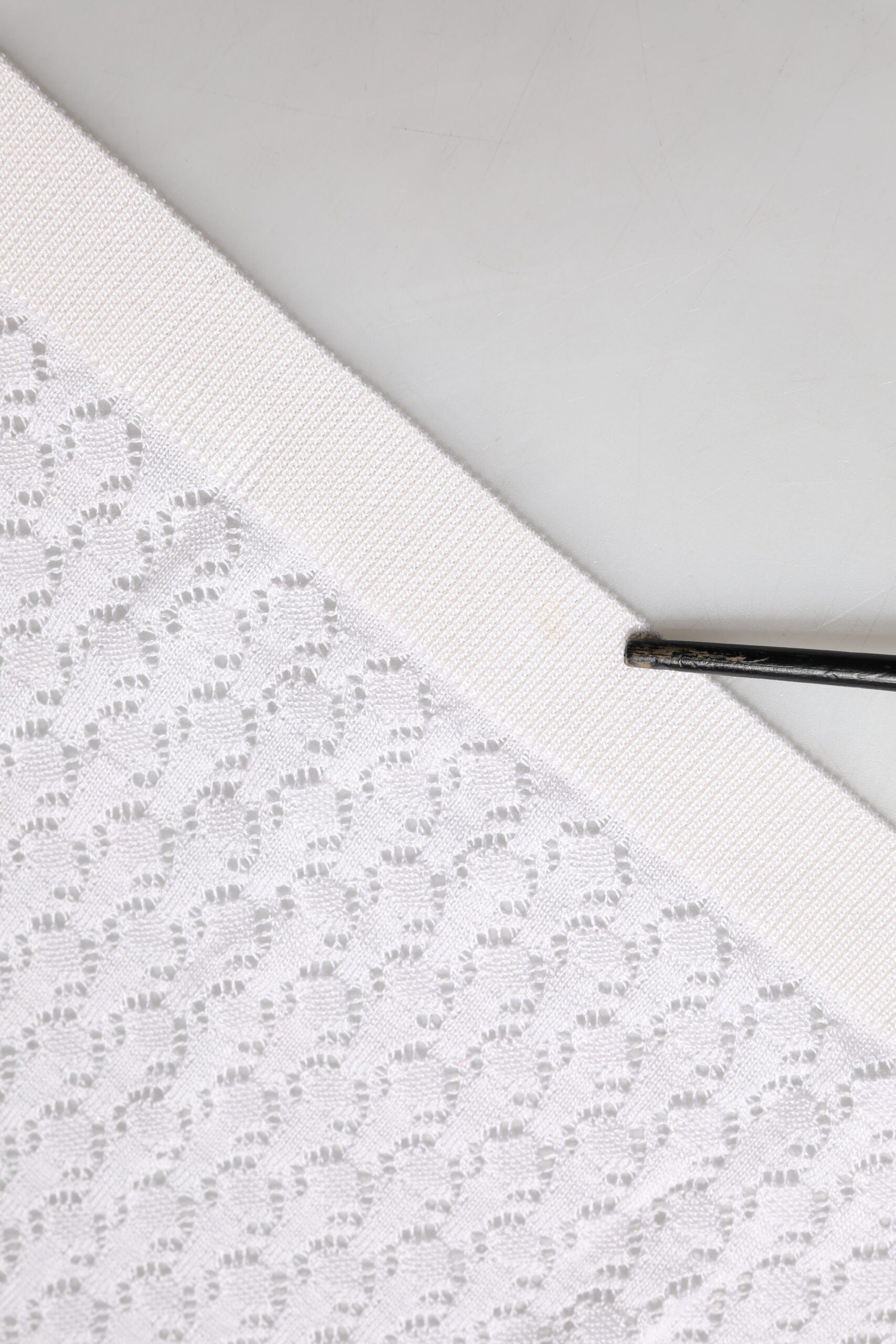 White Lace Silk Knit Long Sleeves Cardigan Top