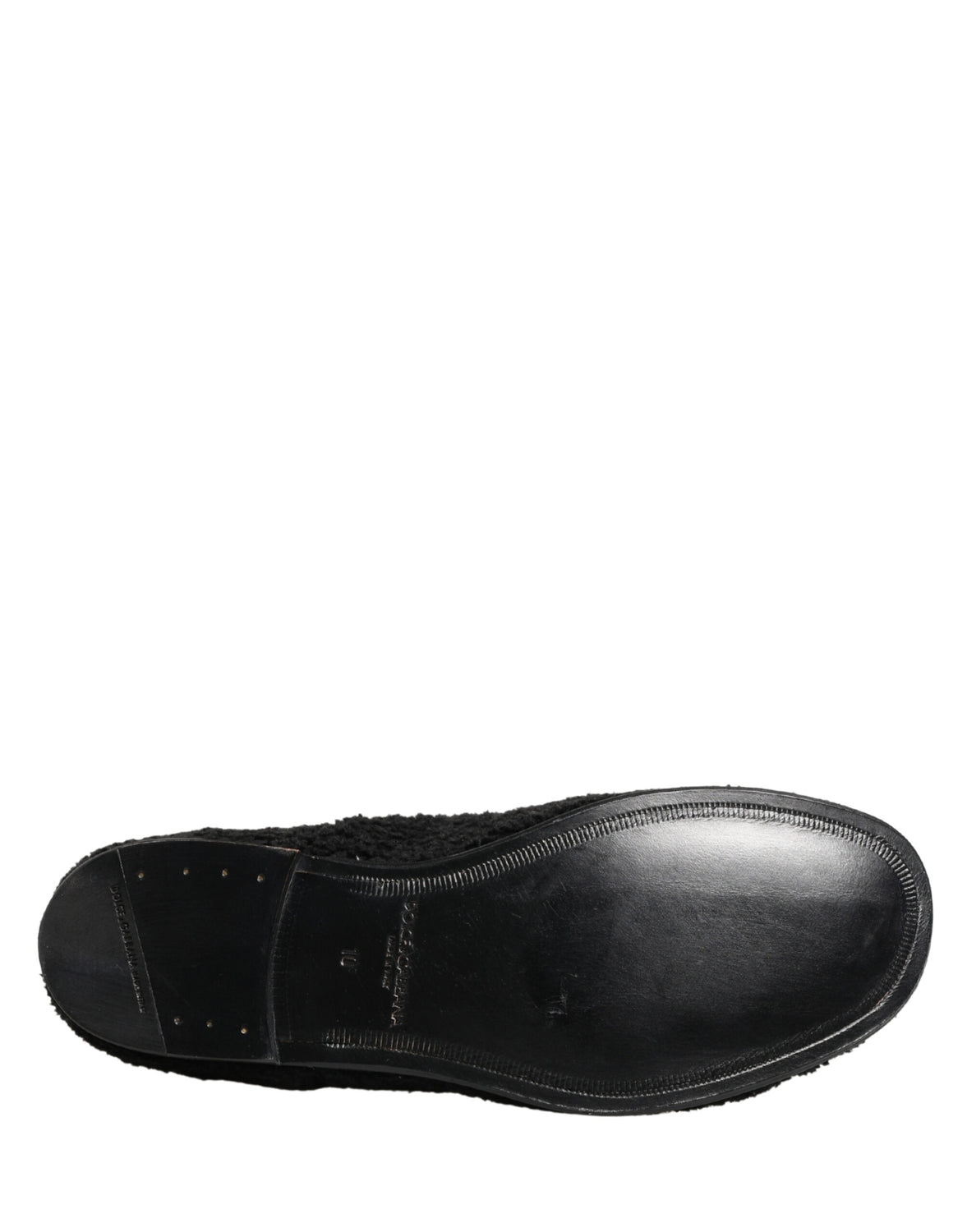 Men Black Riccio Shearling Dress Derby Shoes