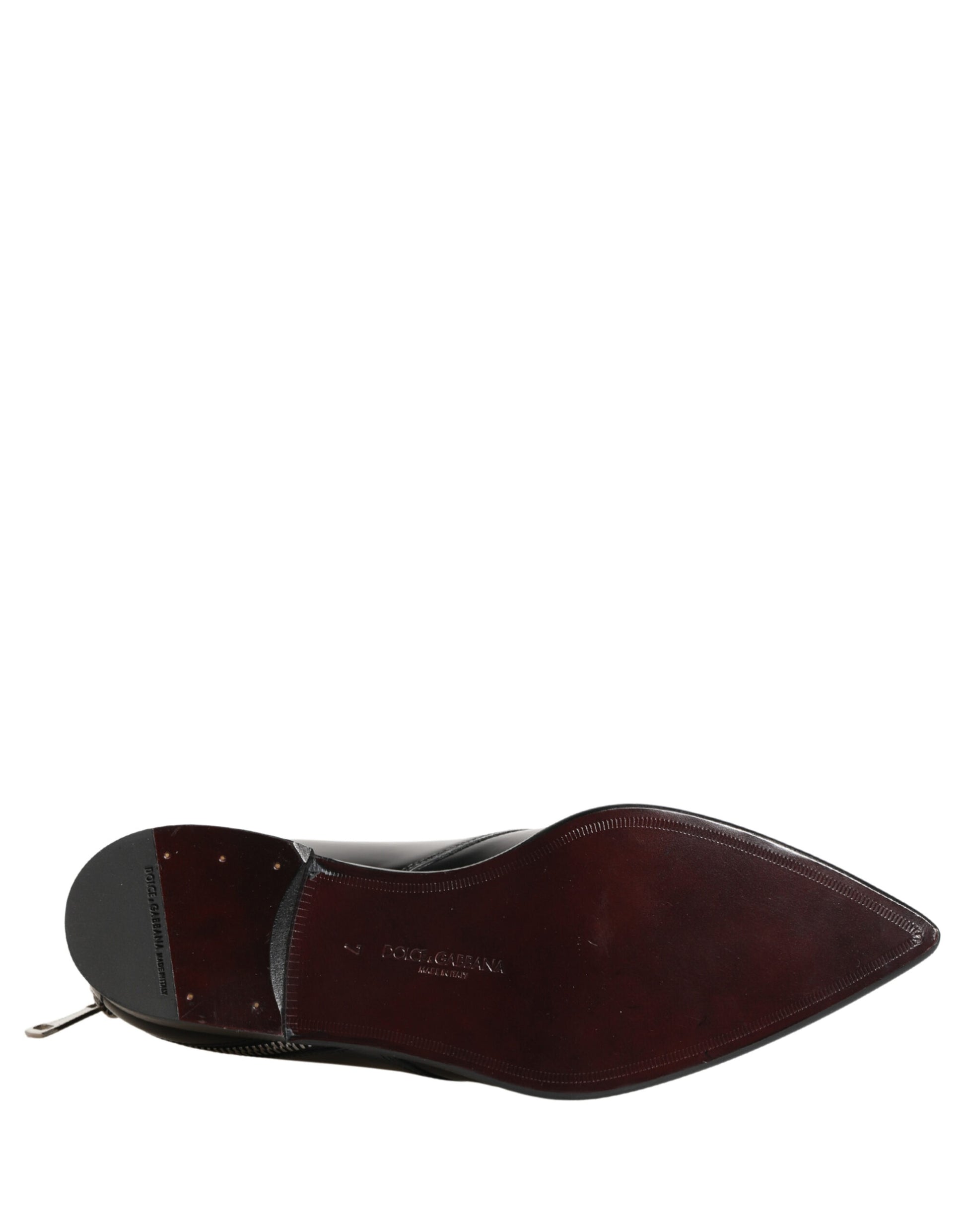 Men Black Lace-Up Leather Zip Dress Derby Shoes