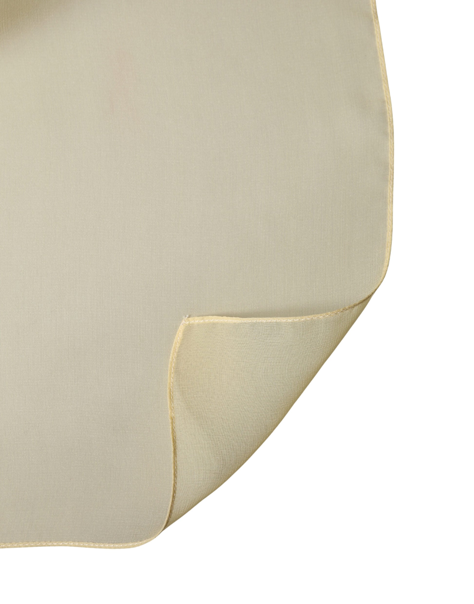 Light Yellow Silk Wrap Shawl Foulard 100cm x 99cm  Scarf