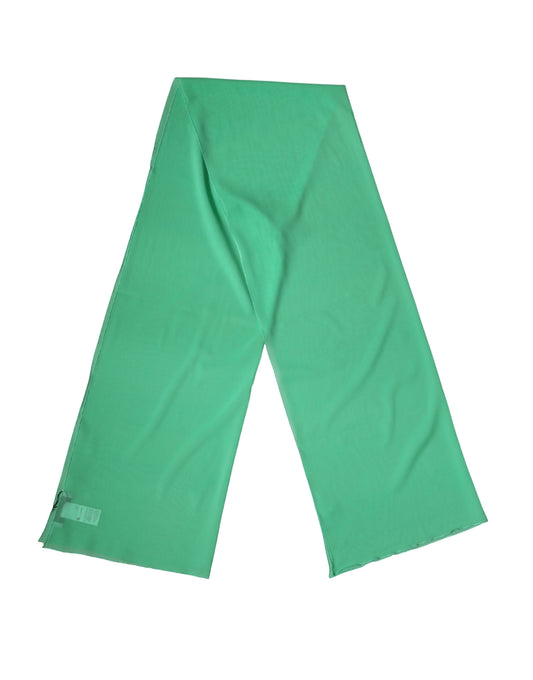 Green Silk Neck Wrap Shawl Stole 200cm x 64cm  Scarf