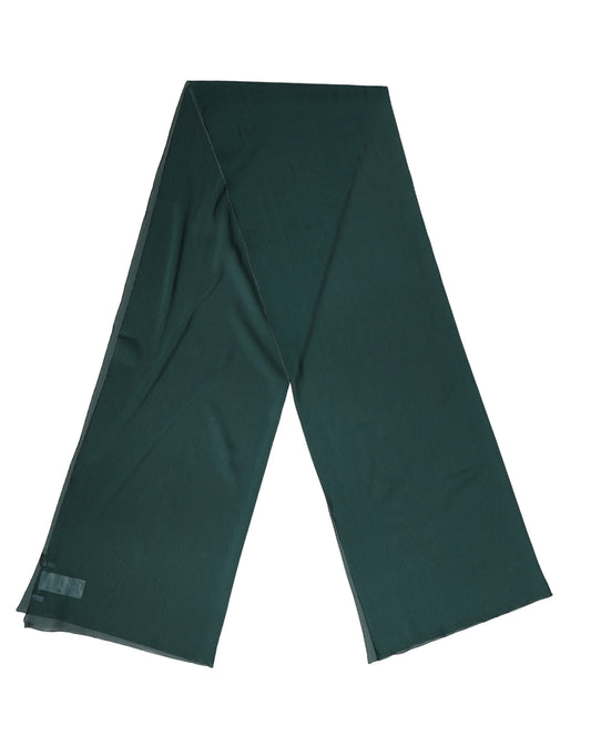 Dark Green Silk Neck Wrap Shawl Stole 200cm x 64c Scarf