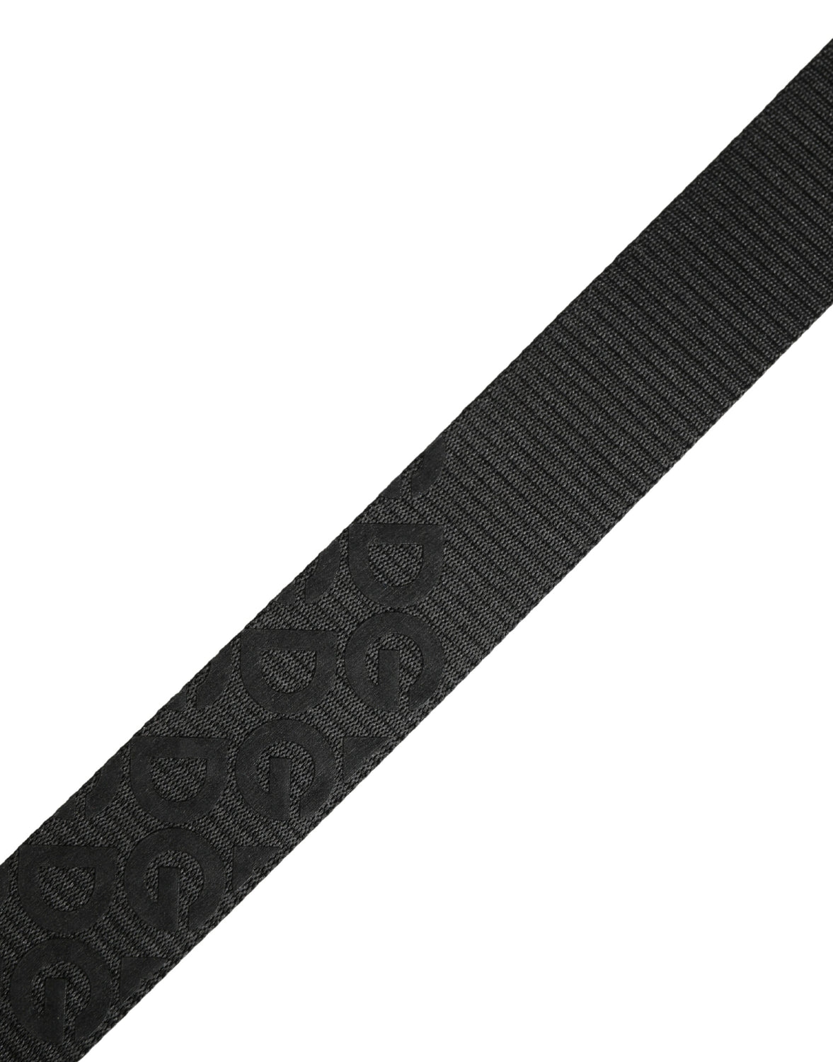 Black Logo Monogram Silver Metal Buckle Belt