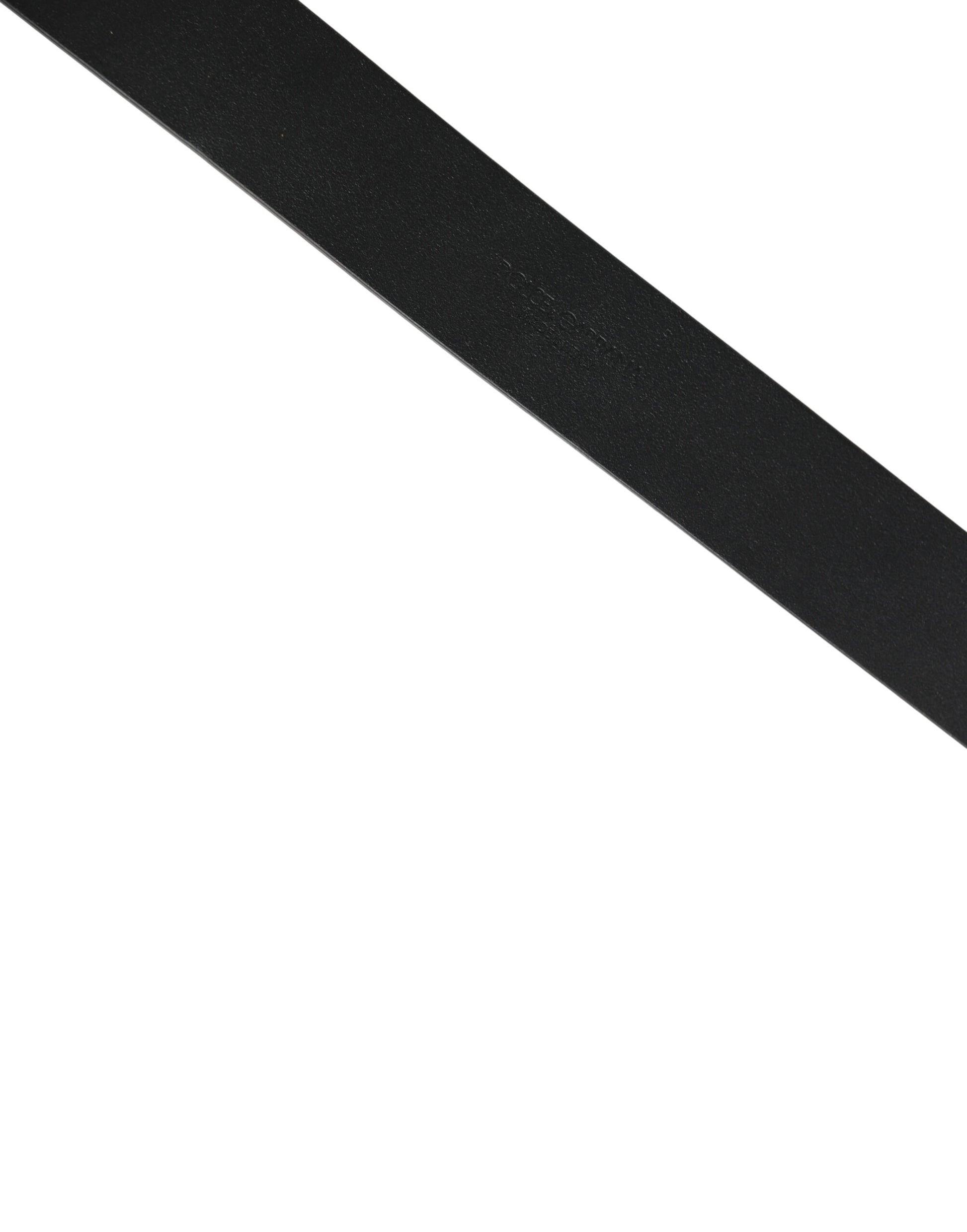 Black Calf Leather Gold Metal Buckle Belt