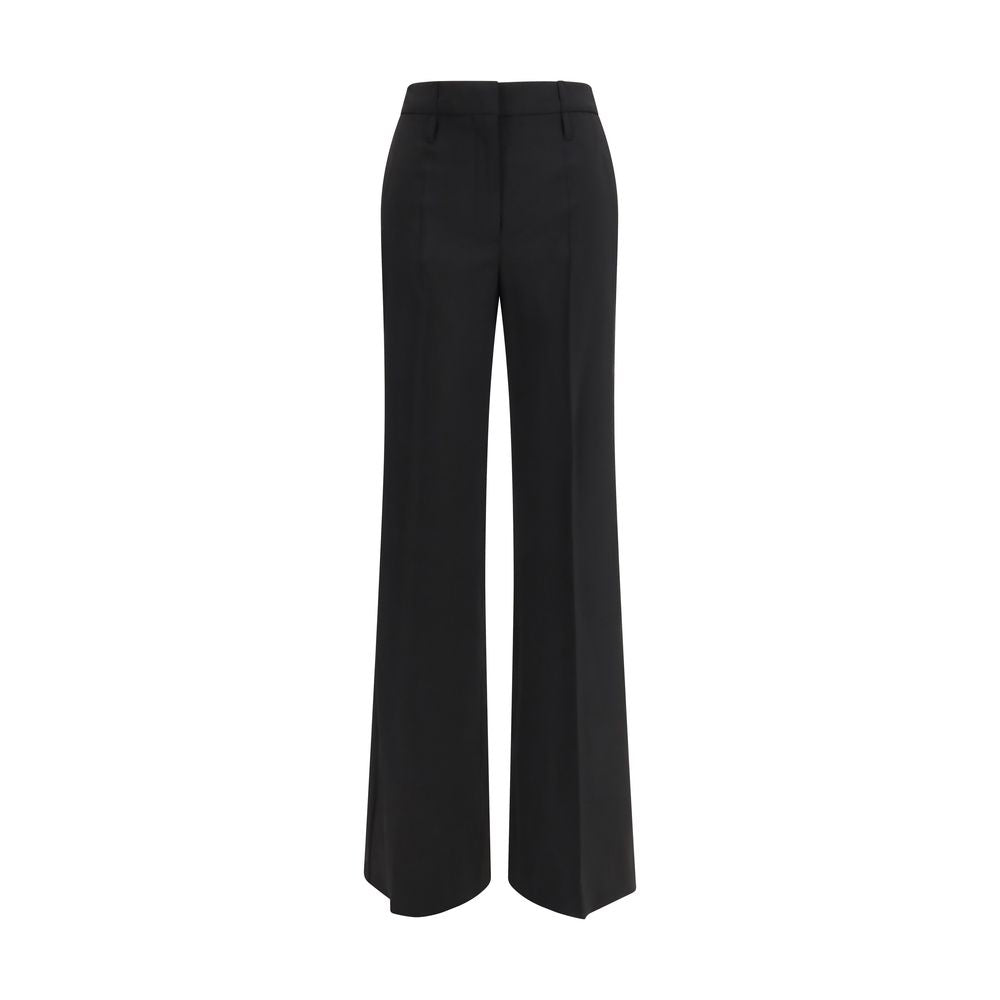 Black Wool Flared Pants