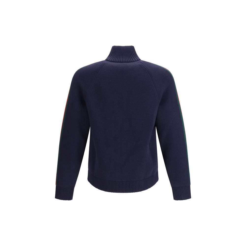 Blue Wool Full-Length Jacket