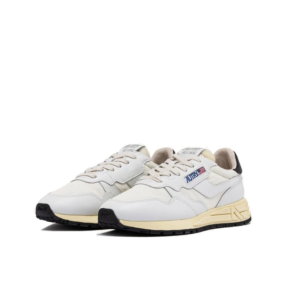 White Fabric Athletic Sneakers