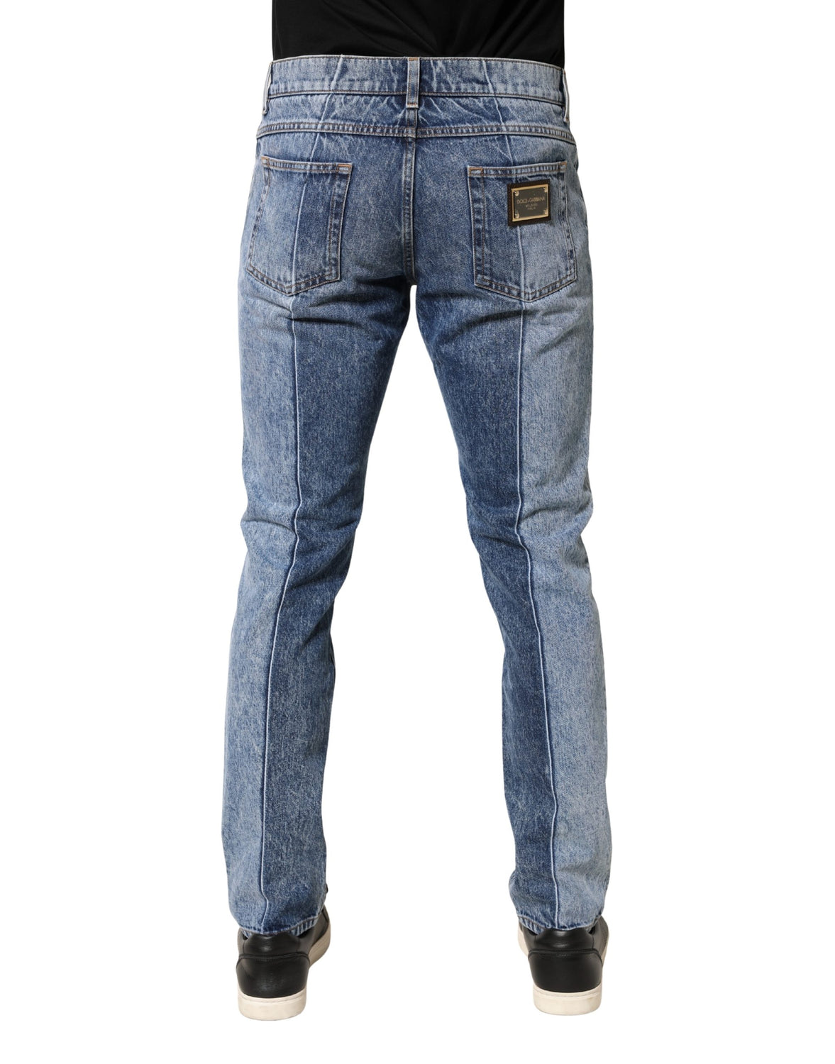 Two Tone Blue Cotton Regular Men Denim Jeans
