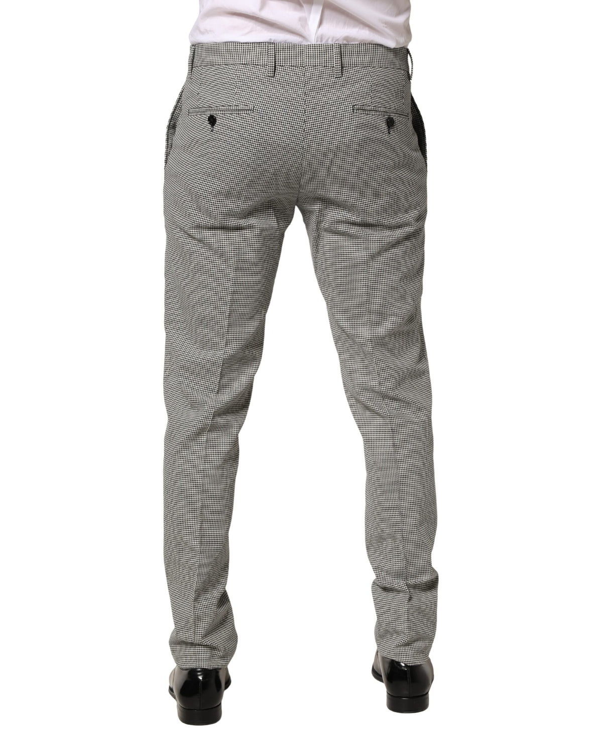 Gray Cotton Skinny Dress Formal Trouser Pants