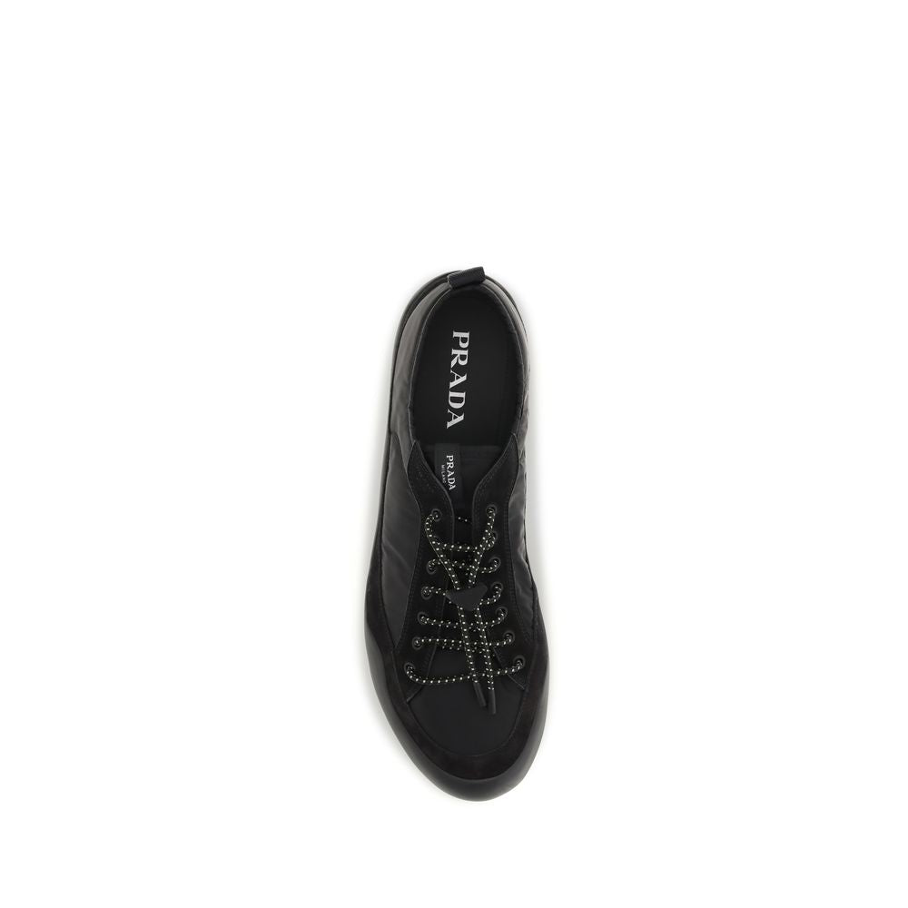 Black Fabric Athletic Sneakers