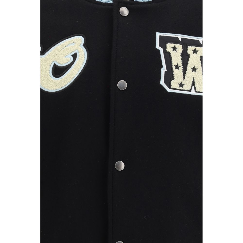 Black Wool Oves Aries Bomber
