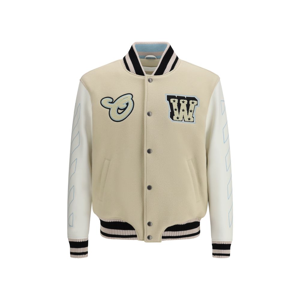 Beige Wool Oves Aries Bomber