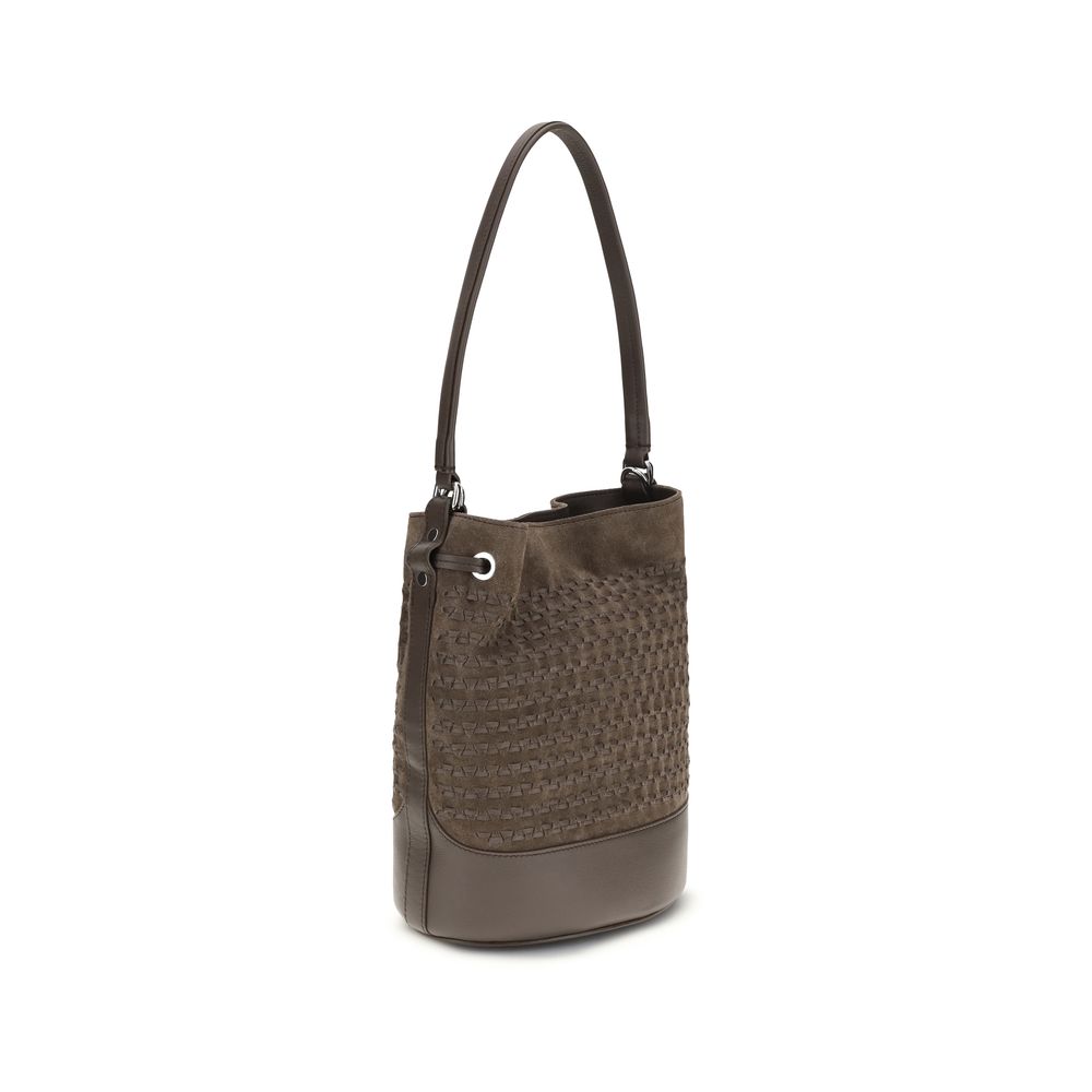 Brown Calf Leather Bos Taurus Backet Bag