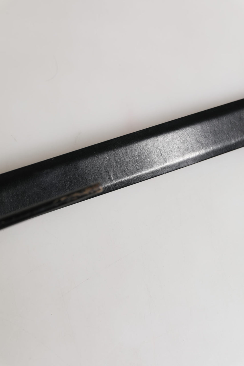 Men Black Leather Classic Metal Buckle Belt