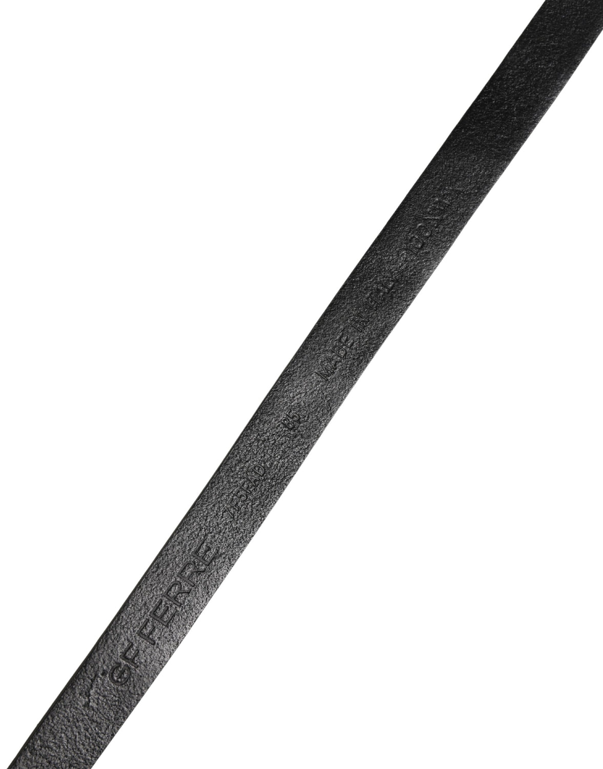 Black Leather Thin Gold Metal Brass Buckle Waist Belt