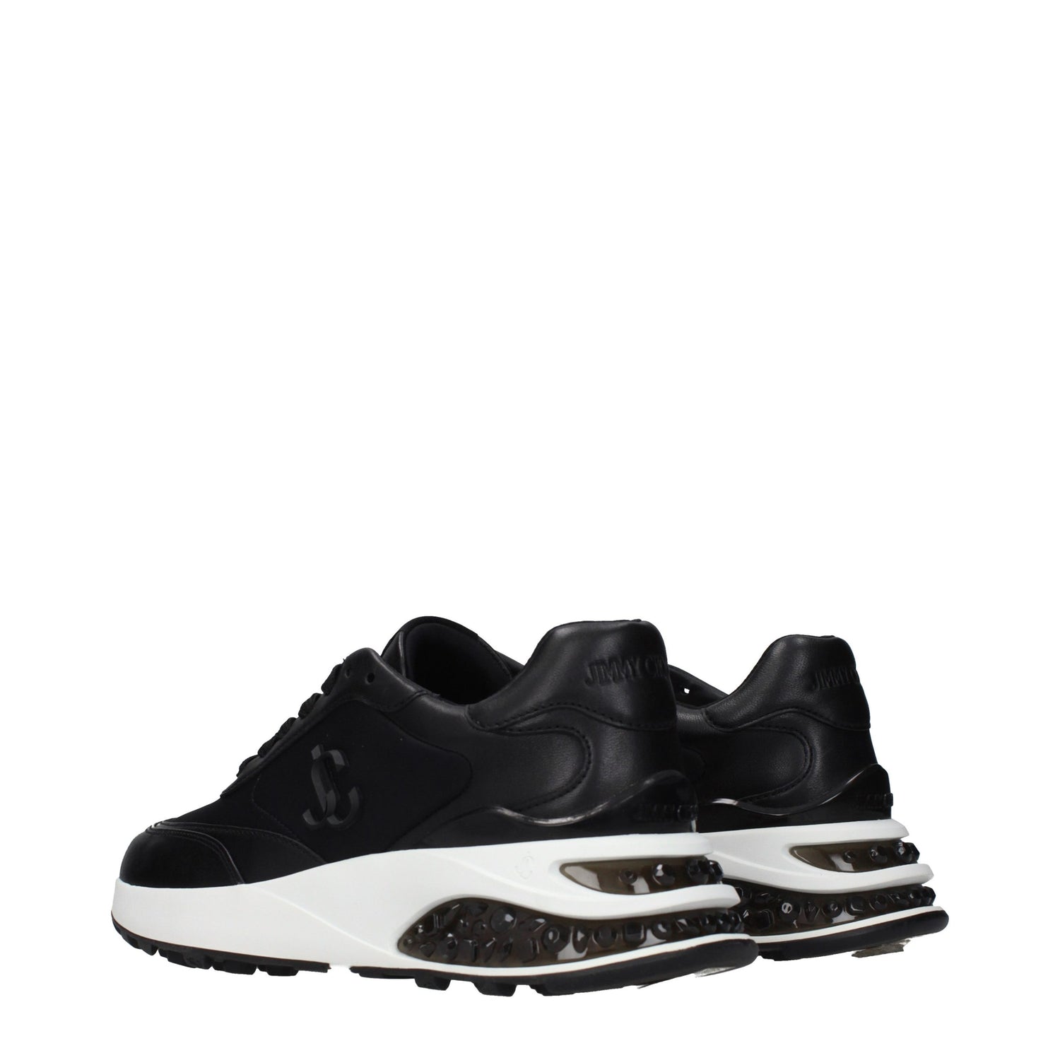 Black Fabric Athletic Sneakers