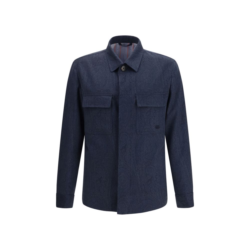 Blue Wool Oves Aries Full-Length Jacket