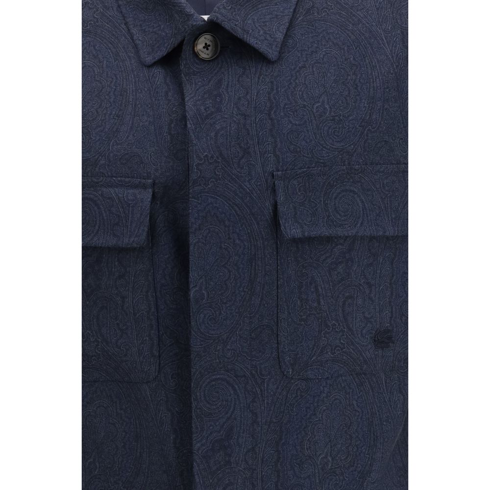 Blue Wool Oves Aries Full-Length Jacket
