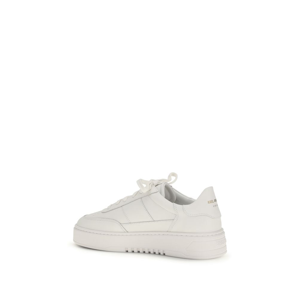 White Calf Leather Bos Taurus Platform Sneakers