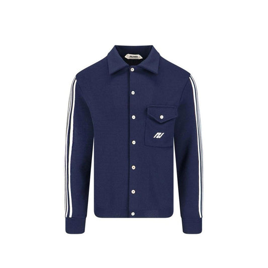 Blue Nylon Cardigan