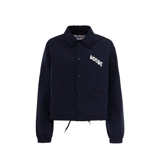 Blue Polyester Shell Jacket