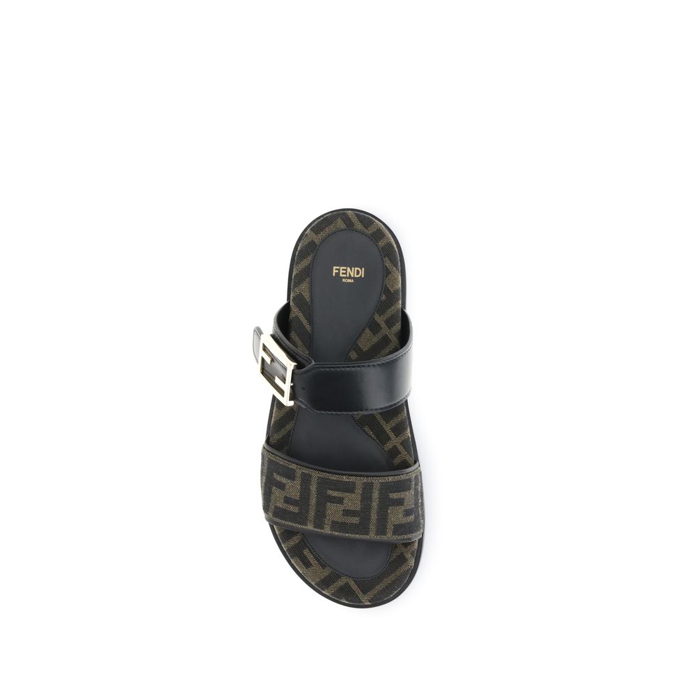 Brown Polyamide Sandals