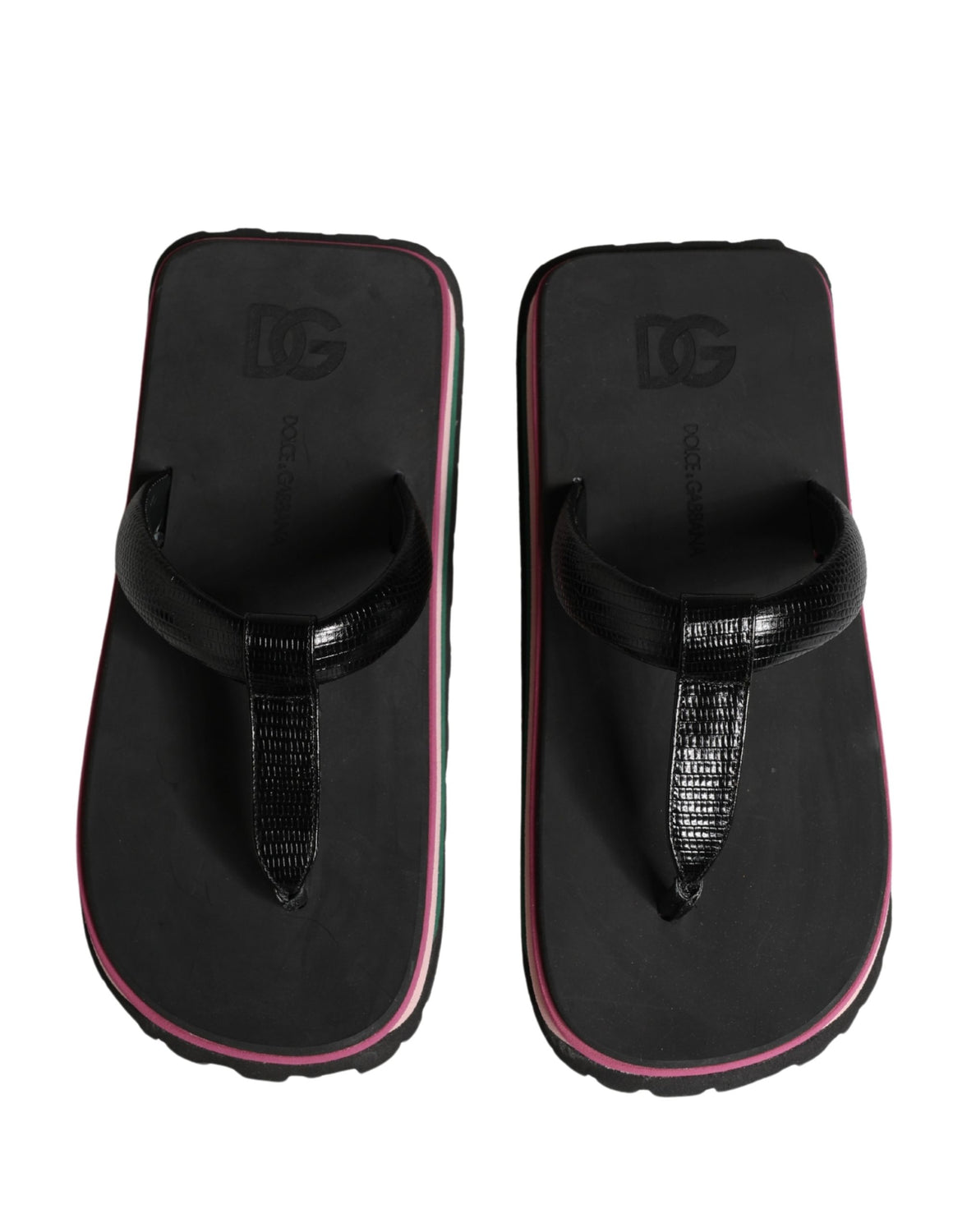Multicolor Rubber Chunky Flip Flop Shoes