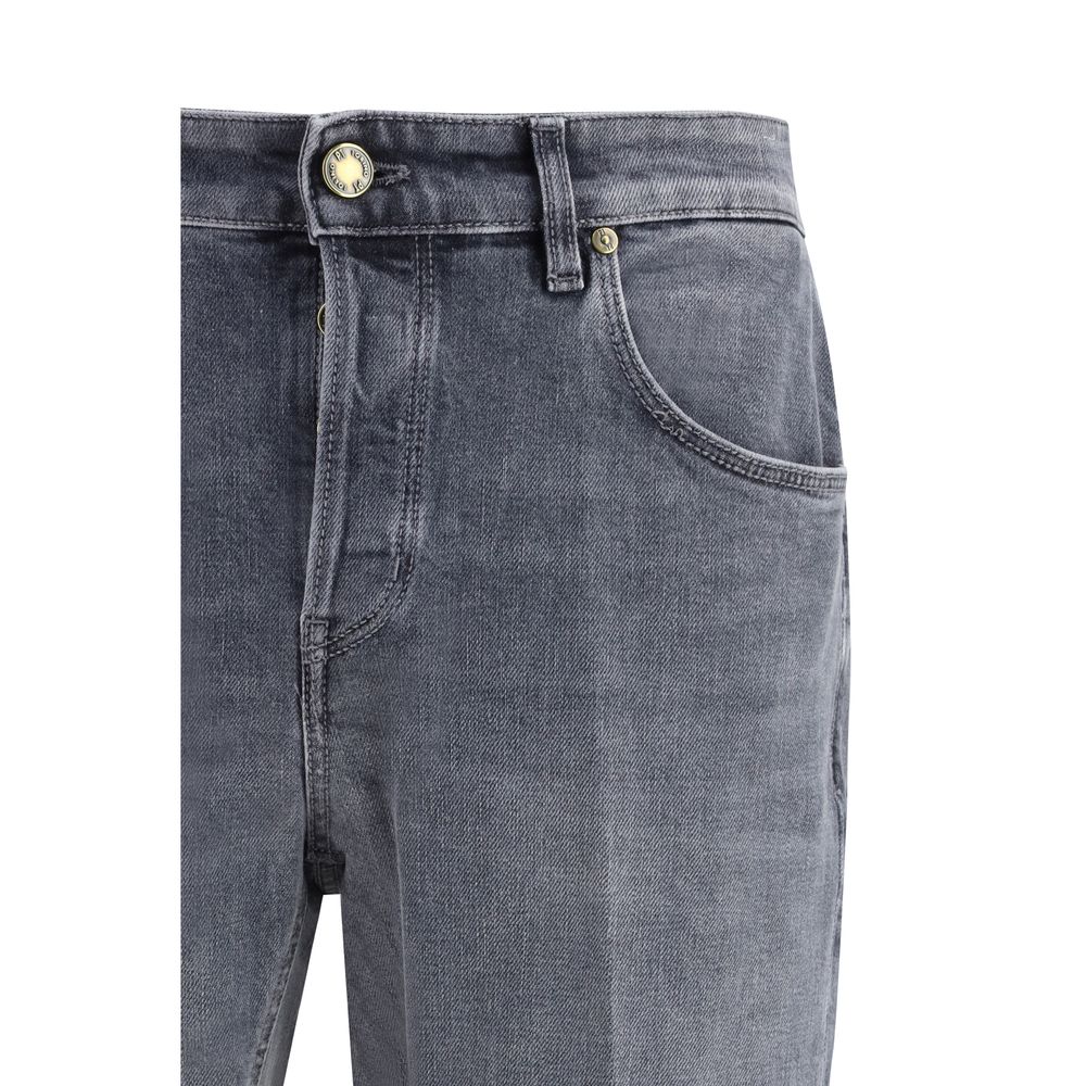 Gray Cotton Jeans Denim