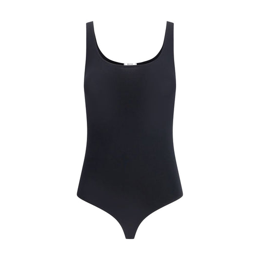 Black Cotton Bodysuit
