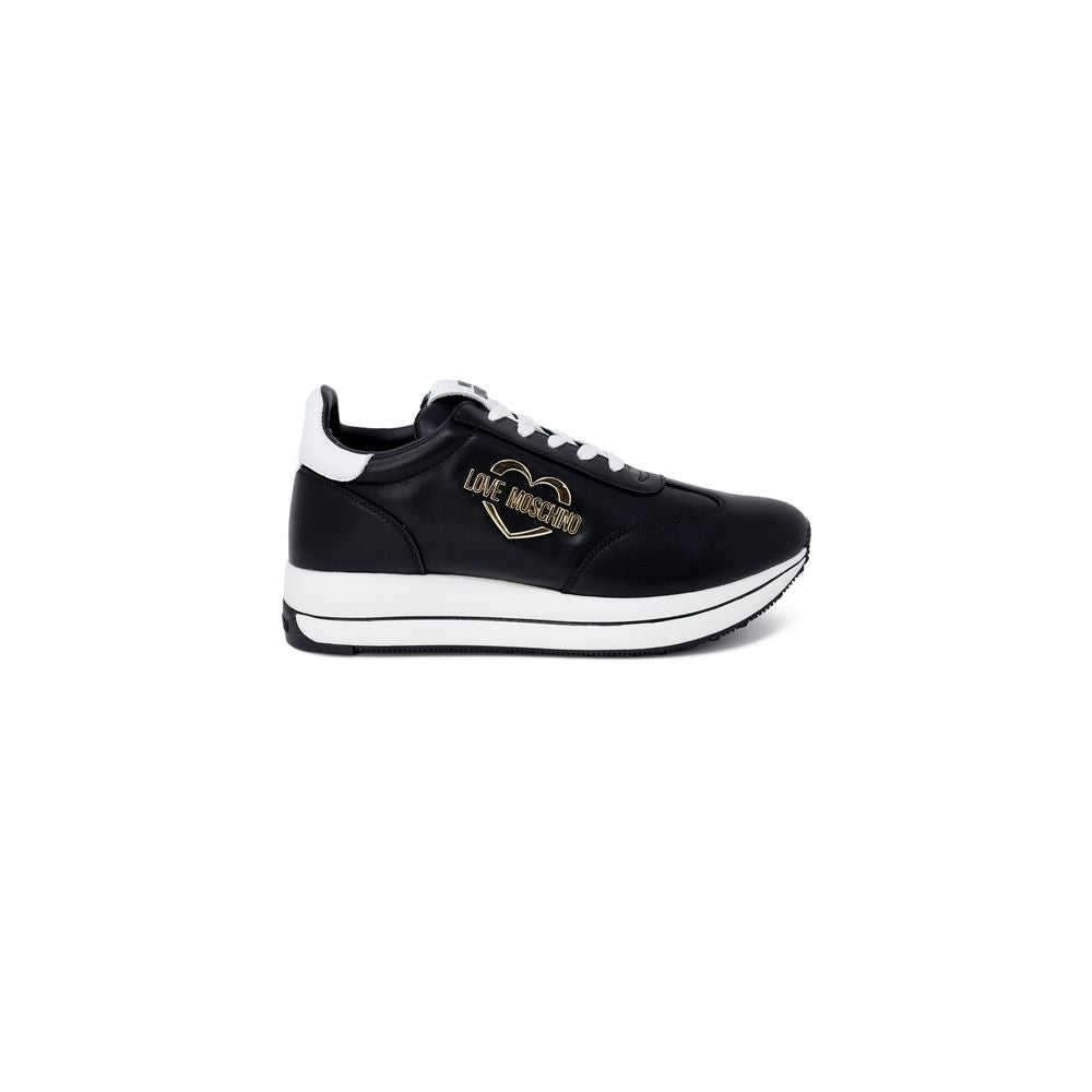 Black Leather Low Top Sneakers