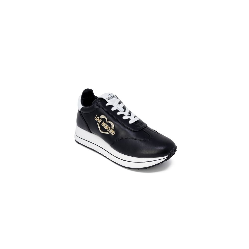 Black Leather Low Top Sneakers