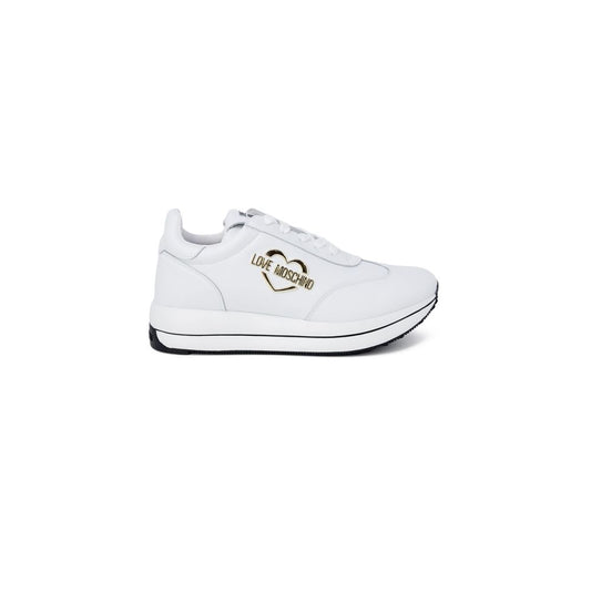 White Leather Low Top Sneakers