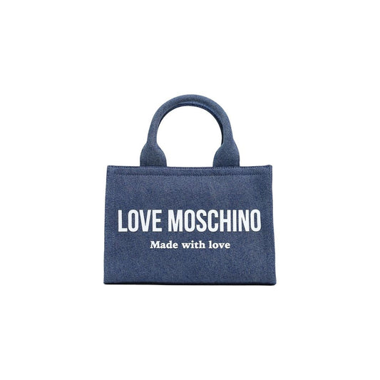 Blue Cotton Handbag