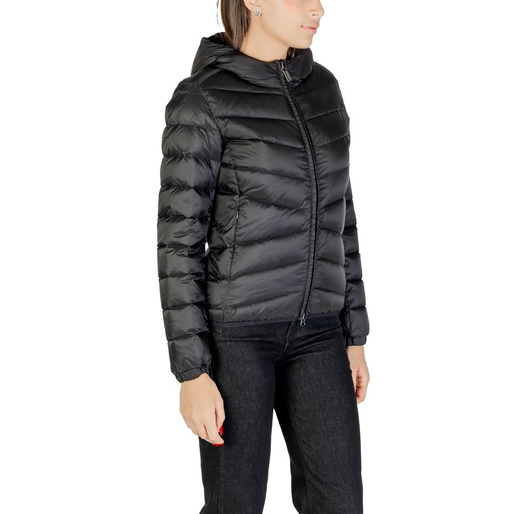 Black Polyamide Full-Length Jacket
