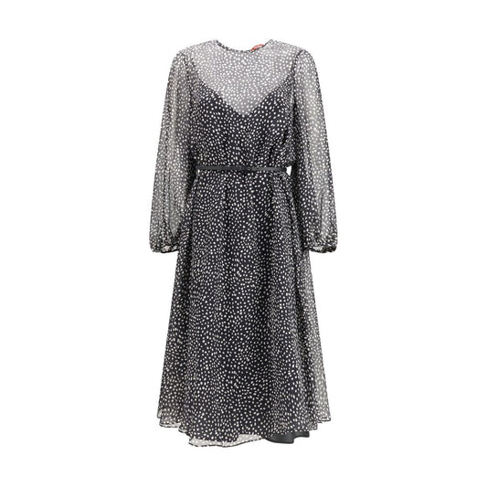 Black Silk Casual Dress