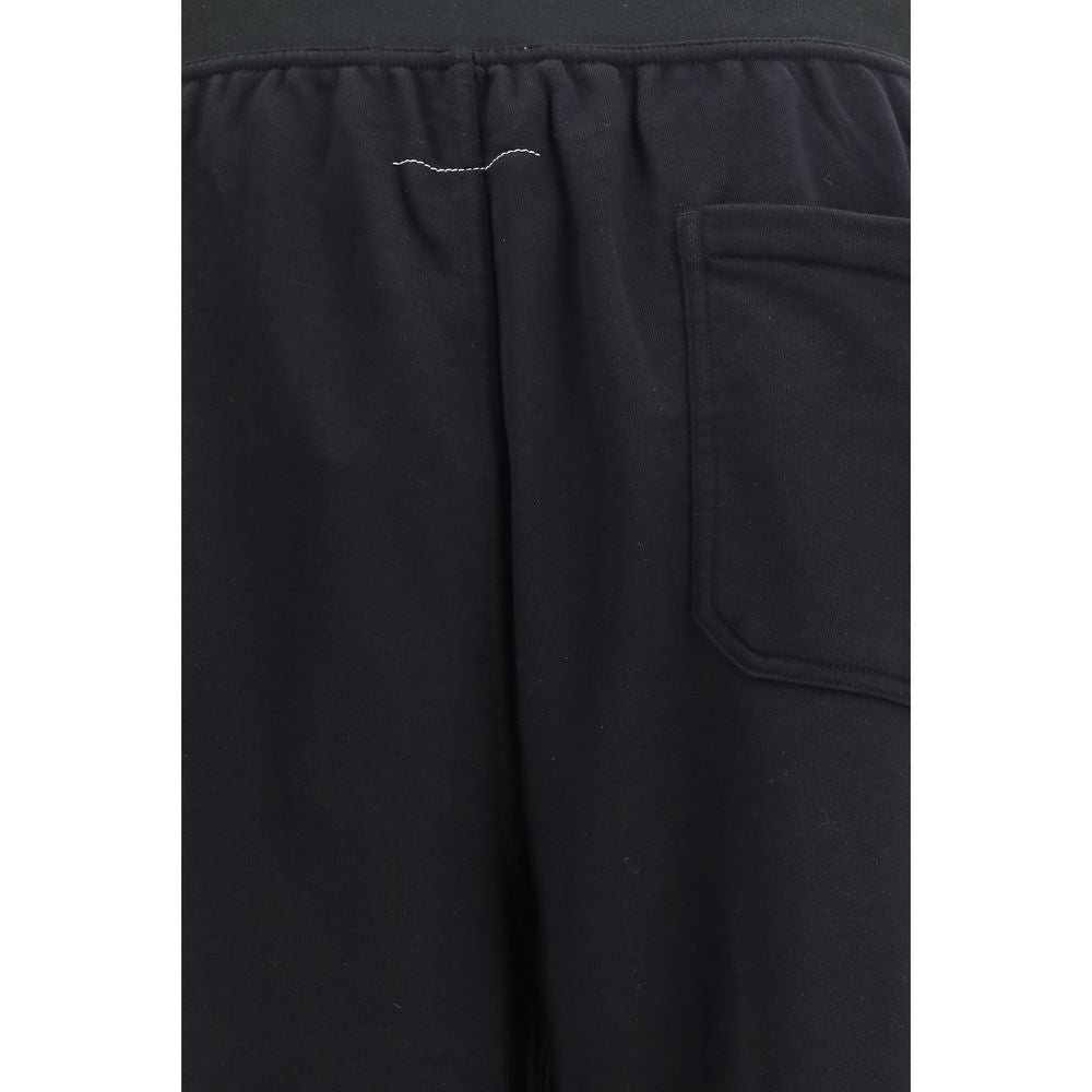 Black Cotton Casual Pants
