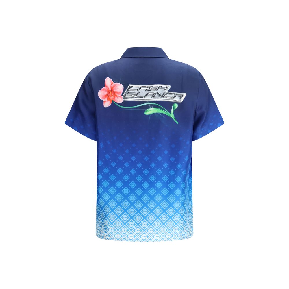 Blue Silk Shirt