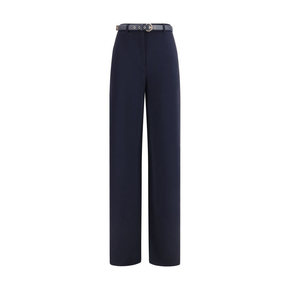 Blue Triacetate Dress Pants