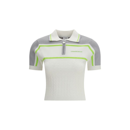 White Viscose Polo Shirt