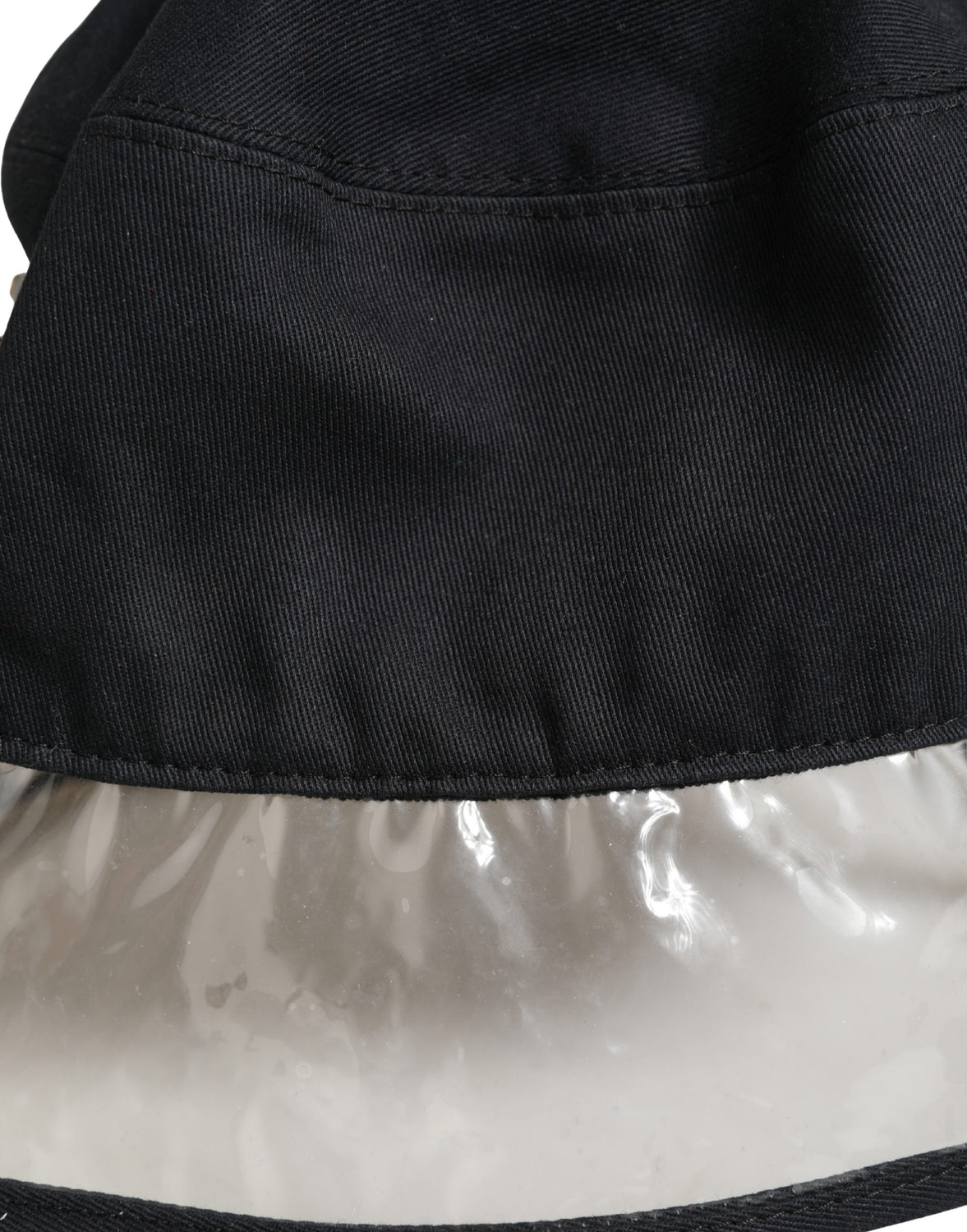Black Cotton Plastic Fisherman Bucket Capello Hat