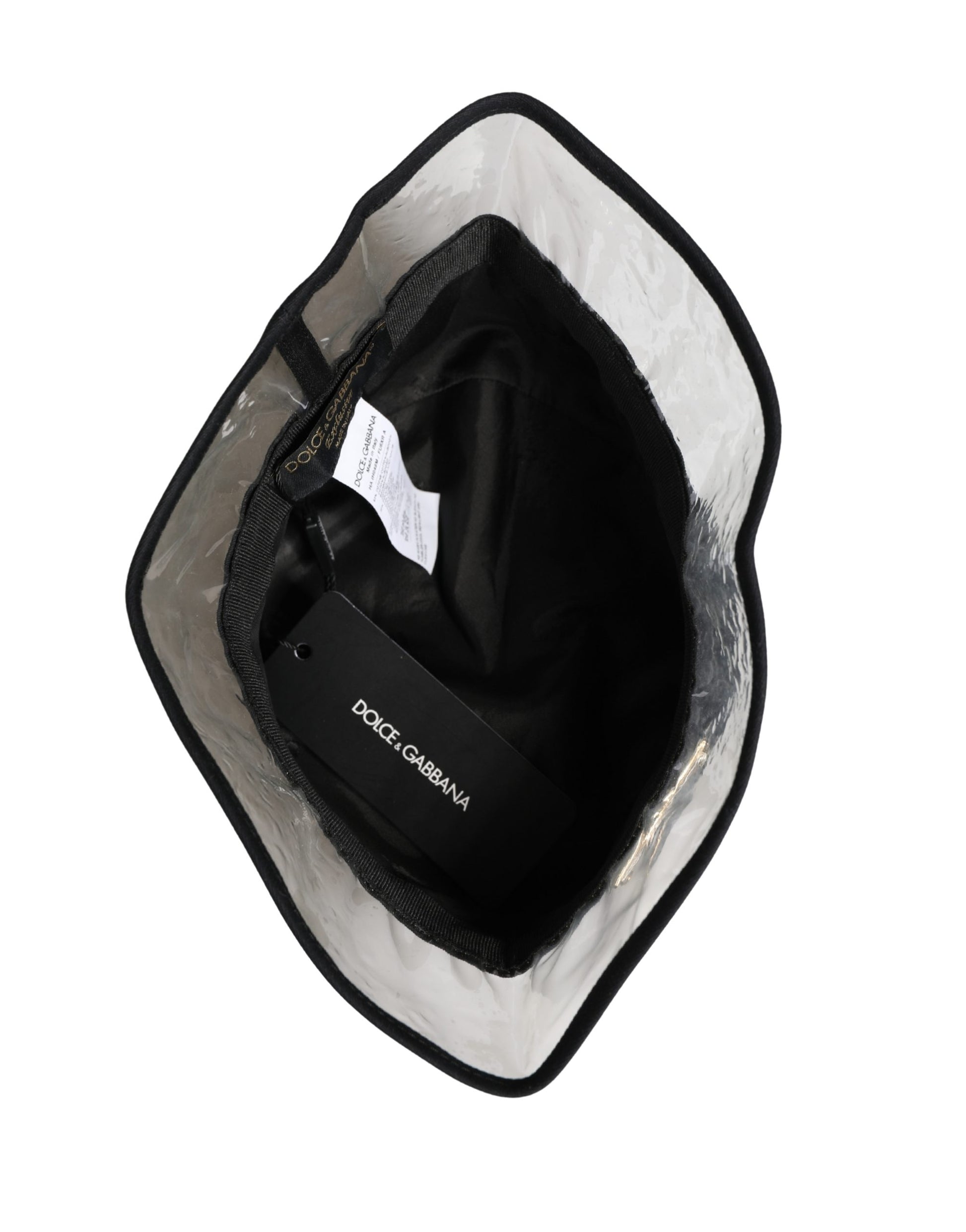 Black Cotton Plastic Fisherman Bucket Capello Hat