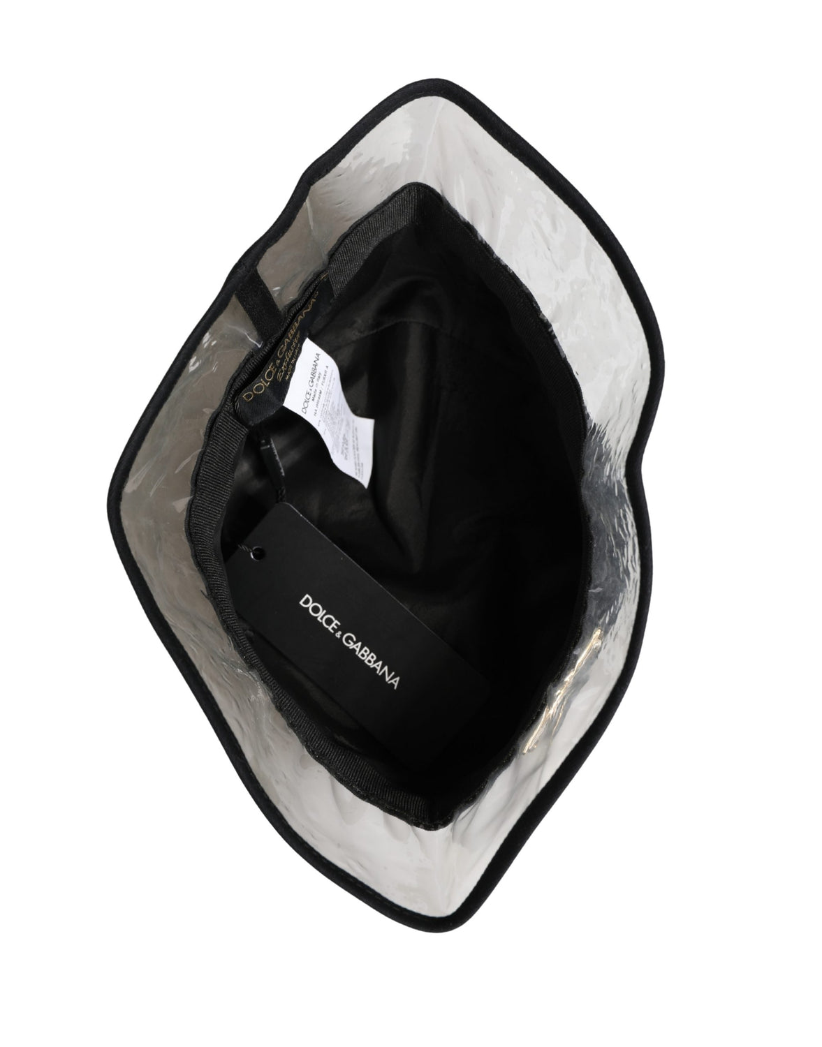 Black Cotton Plastic Fisherman Bucket Capello Hat