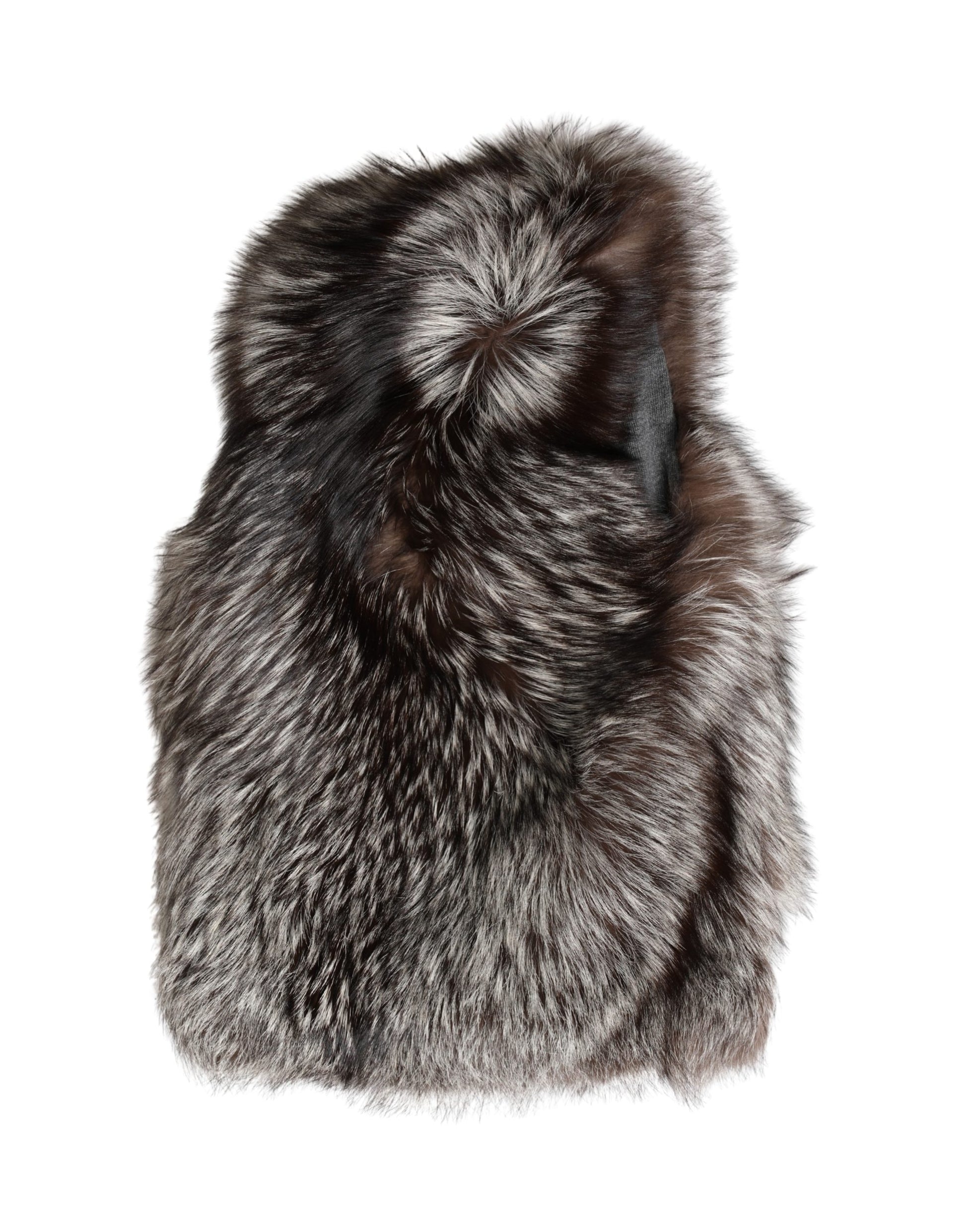 Brown Faux Fur Whole Head Wrap Capello Hat