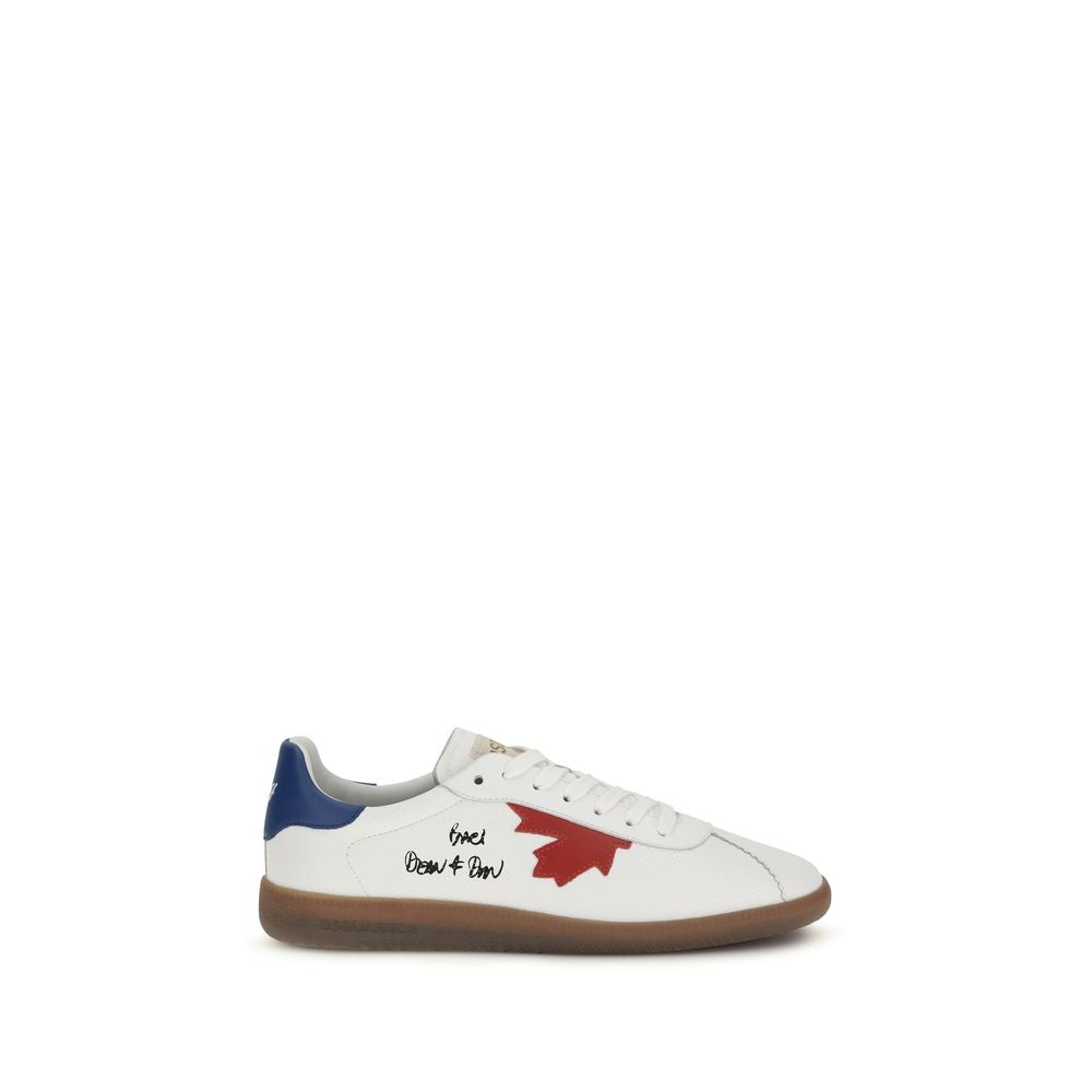 White Calf Leather Bos Taurus Chunky Sneakers